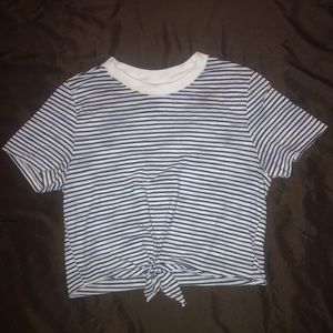 Topshop Short Sleeve Cropped T-shirt